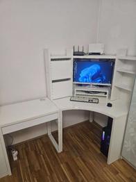 (reserviert) IKEA Micke Eckarbeitsplatz und Schreibtisch