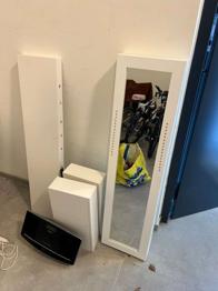 Kasten Spiegel Stellage Regal und cd player mit usb