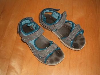 Sandalen grau - blau in Gr. 34