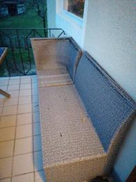 Rattan Sitzgarnitur mit 2 Sesseln