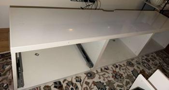 Ikea Besta TV Bank 180 cm weiß mit Glasplatte