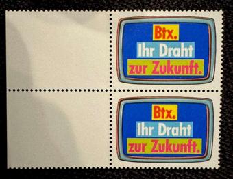 Vintage Briefmarke Ihr Draht zur Zukunft