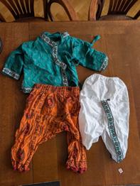 Indisches/ bengalische Kinderkleidung/ Kostüm/ Kurta + 2 Pyjamas