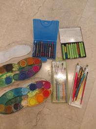 Wasserfarben und Ölkreiden