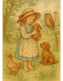 Schöne selbstgemalte Bilder aus antiken Lieblingsbücher auch als Geschenkidee