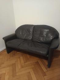 kleine 2er Coutch De Seede, echt leder, made in Switzerland