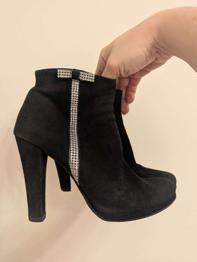(reserviert) Leder Ankle Boots / Highheels