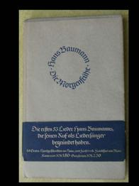 die morgenfrühe hans baumann. sänger baumann hans 1943. altes liederbuch.