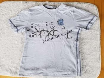 T-Shirt, Gr. 116m, blass-blau, 