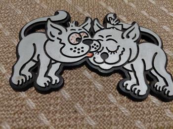 2 süsse Katzen zum Aufkleben