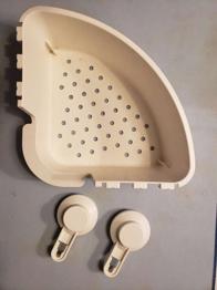 TISKEN Eckregal mit Saugnapf