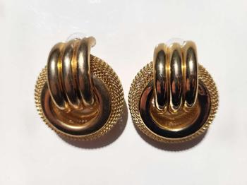 Vintage Ohrclips / Ohrringe in Goldoptik - zu verschenken