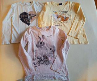 (reserviert) Langarmshirts Gr 110/116 (e), auch einzeln