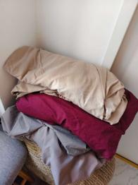 (reserviert) 3x Leintücher 140x200x23