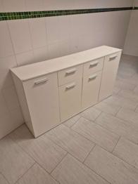 (reserviert) Weiße Kommode mit Fächern und Laden