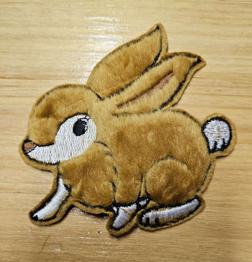 Hosen , Jackenaufkleber Hase zum Aufbügeln.