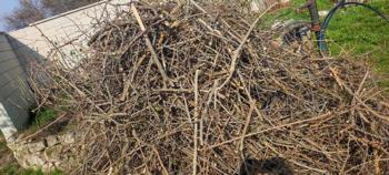 Holzschnitt Osterfeuer Brennmaterial