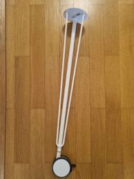 1 Stück Krille Bein mit Rolle weiß