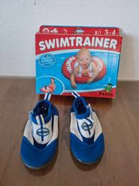 FREDS Schwimmtrainer 3-4 Jahre und Wasserschuhe Größe 22
