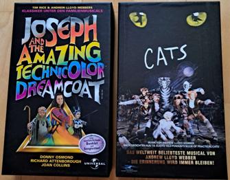 2 VHS Musicals Cats & Joseph