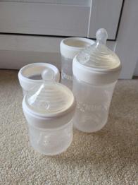 4 Fläschchen Nuk Nature Sense