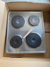 Elektroherd-Kochfeld (4 Platten, Edelstahl, Einbau) - in Karton