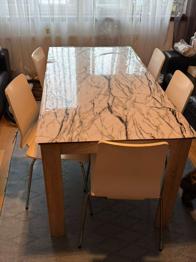 Esstisch und 5 Sessel