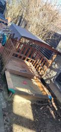(reserviert) Sandspielkasten, Spielhaus mit Dach