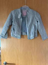 Kunstlederjacke grau C&A Gr. 122