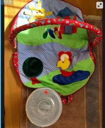 Babysachen spielebogen Wippe Desinfektion Flaschen