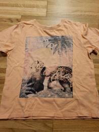 T-shirt in hellem Orange - mit tiermotiv - Größe 110/116