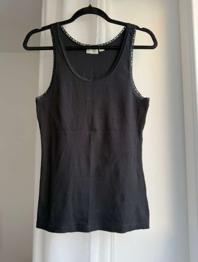 Schwarzes Trägershirt, Größe 42/ M, 40/ M