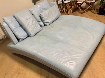 ROLF BENZ 2800 Leder Liege hellblau