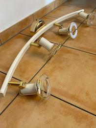 Lampenschirm Strahlerboard weiß-gold-farbig