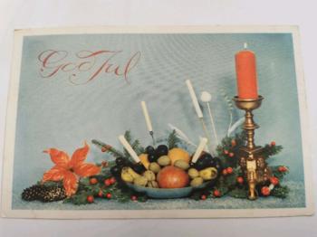 God Jul 1961 Postkarte Weihnachten