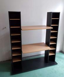 Holzregal für CDs, Vinyl, Musikanlage, Bücher, DVDs etc